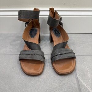 Sperry Top-Sider Womens Adelia York Grey Leather Block Heel Sandals STS98698 8.5